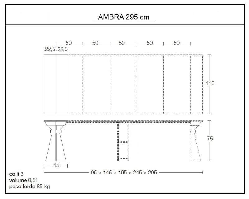 Mod. AMBRA 295 cm by Nottiblu - Thumbnail 6