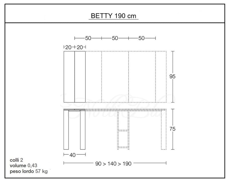 Mod. BETTY 190 cm by Nottiblu - Thumbnail 5
