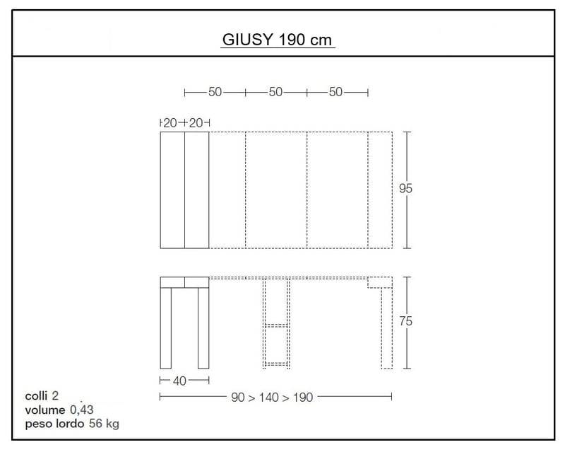 Mod. GIUSY 190 cm by Nottiblu - Thumbnail 5