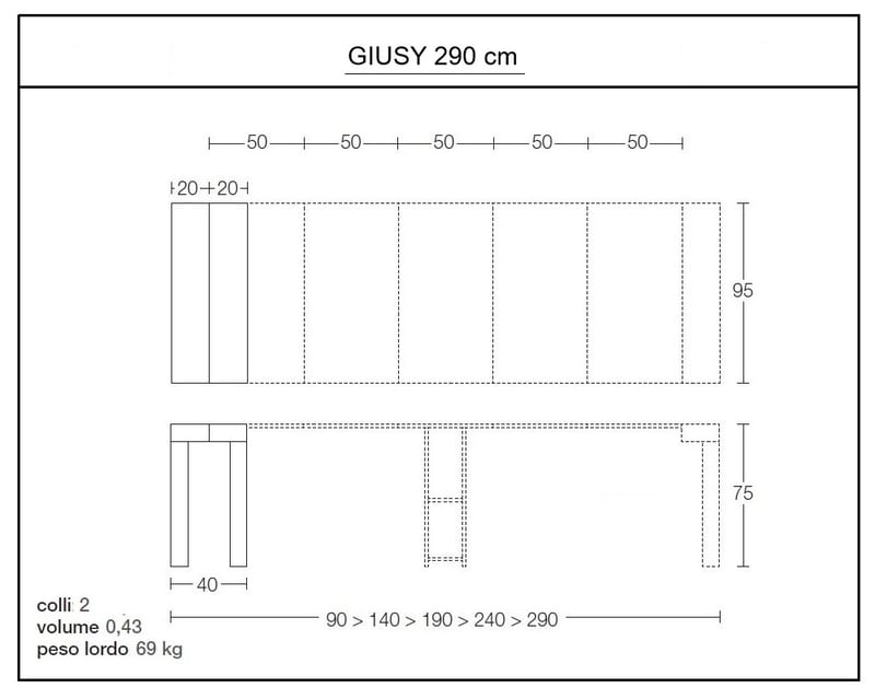 Mod. GIUSY 290 cm by Nottiblu - Thumbnail 5