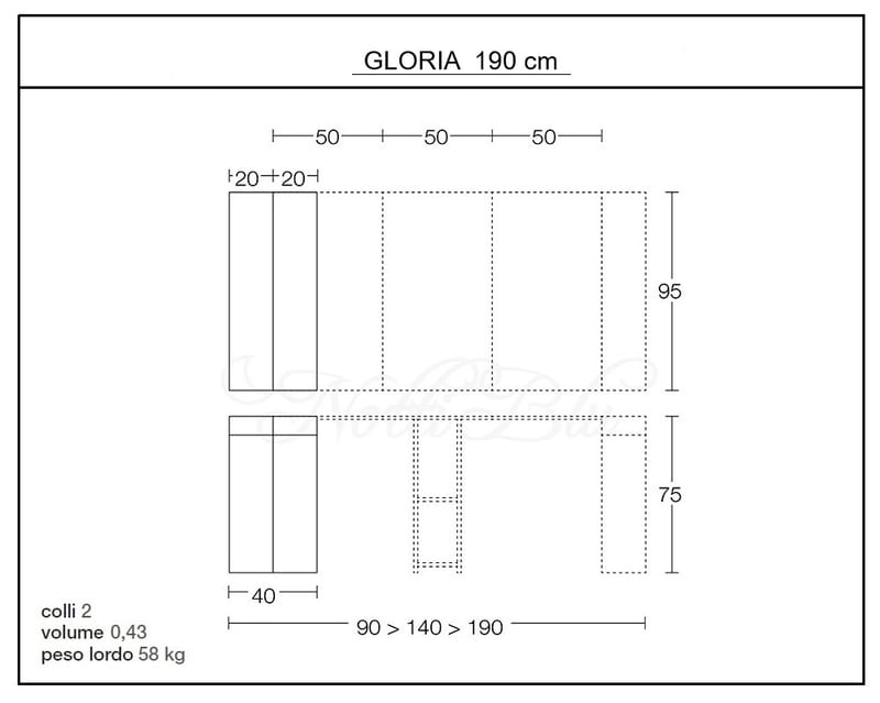Mod. GLORIA 190 cm by Nottiblu - Thumbnail 4