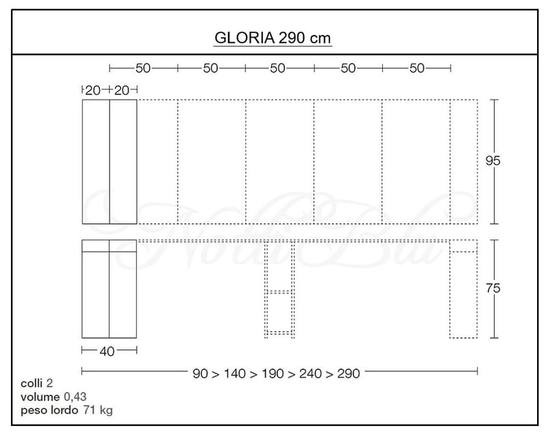 Mod. GLORIA 290 cm by Nottiblu - Thumbnail 5