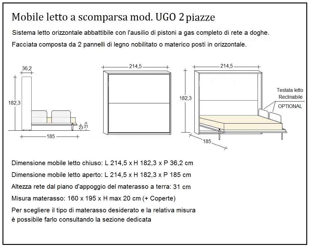 scheda tecnica letto a scomparsa letti due piazze ugo