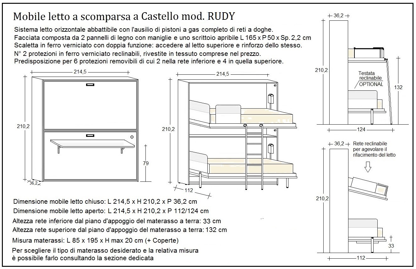 scheda tecnica letto a scomparsa letti castello rudy