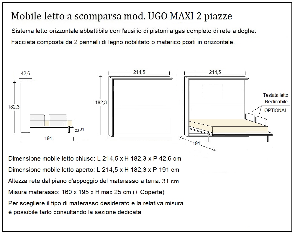 scheda tecnica letto a scomparsa letti due piazze ugo