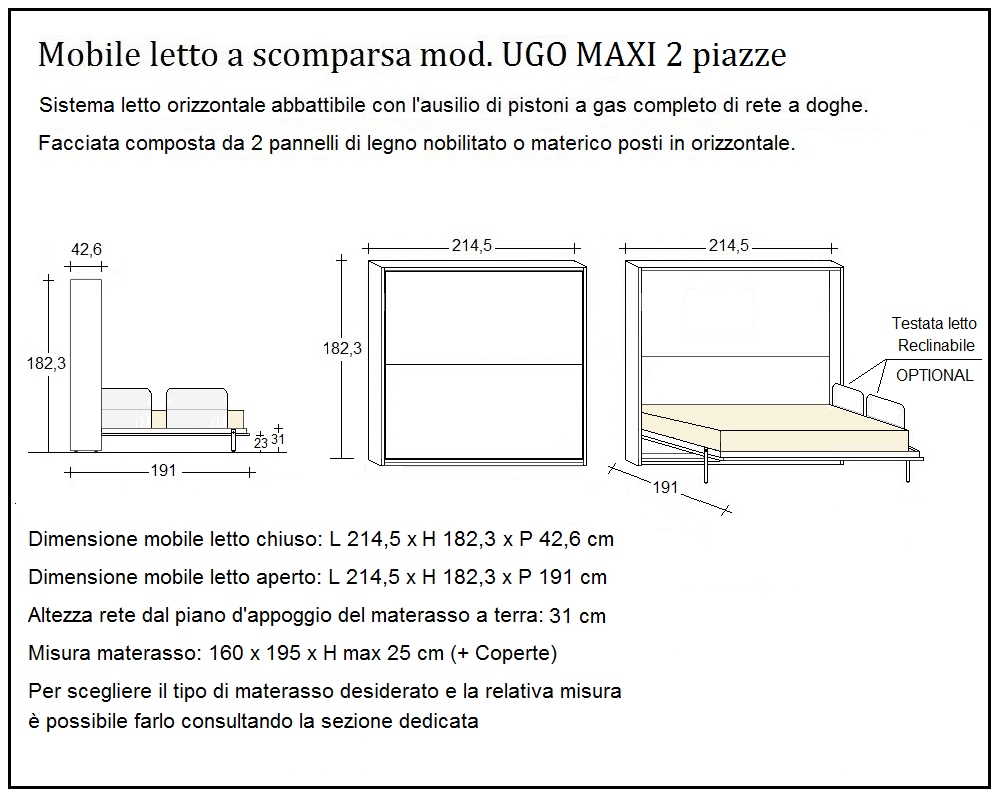 scheda tecnica letto a scomparsa letti due piazze ugo