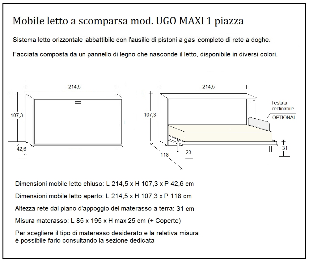 scheda tecnica letto a scomparsa letti una piazza ugo