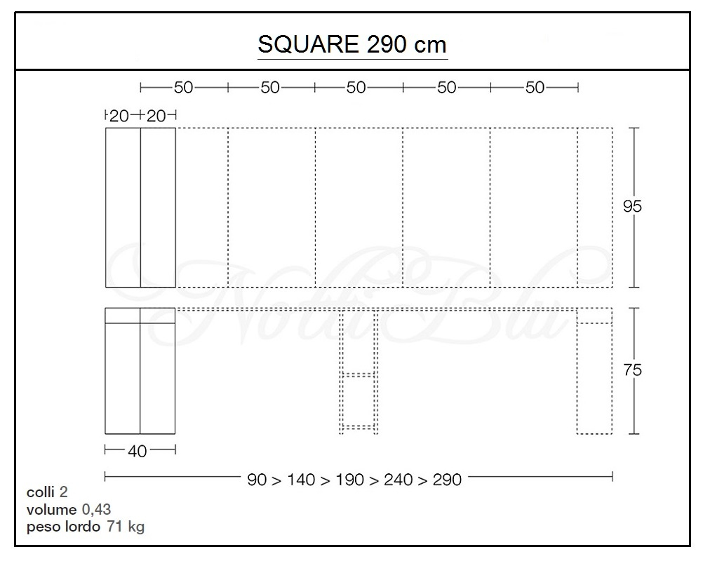 scheda tecnica consolle square290