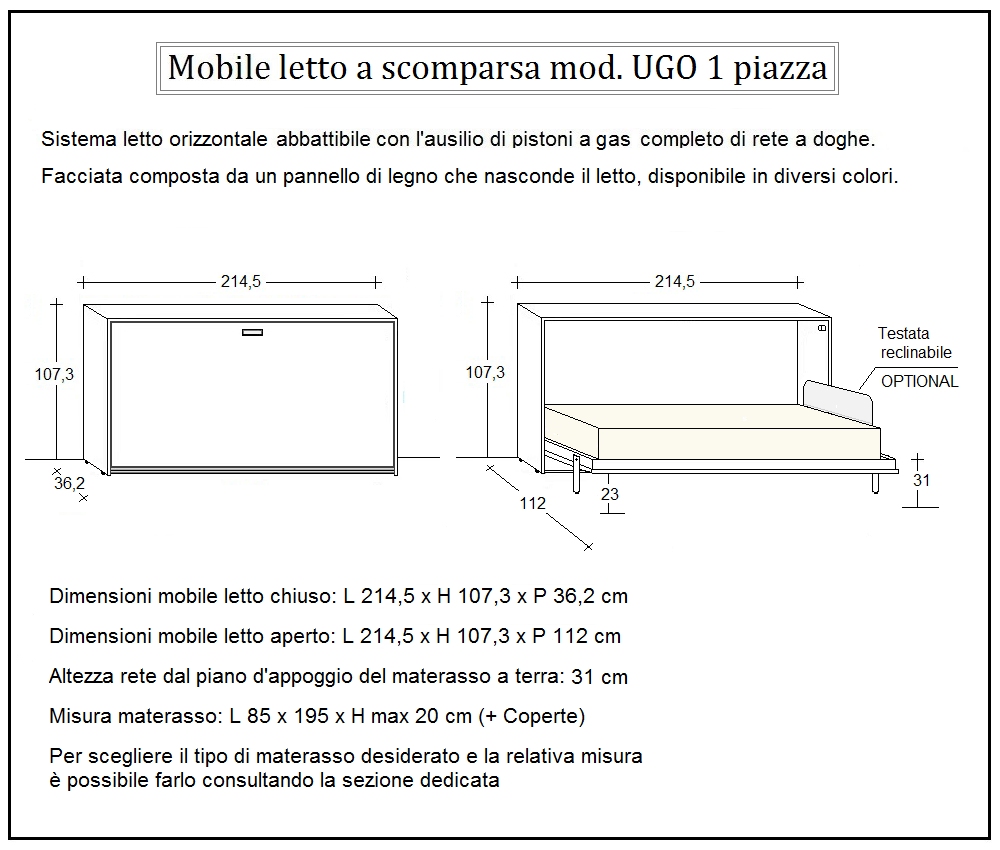 scheda tecnica letto a scomparsa letti una piazza ugo